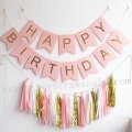 Happy Birthday Light Pink Party Decoration Set