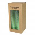 250 pcs/Box Iridescent Green Foil Paper Straws