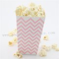 Light Pink Chevron Paper Popcorn Boxes 36pcs