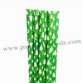 Christmas Tree Kelly Green Paper Straws 500pcs