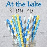 200pcs At the Lake Theme Paper Straws Mixed