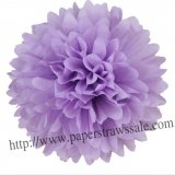 8" and 14" Paper Pom Pom Tissue Lavender 20pcs