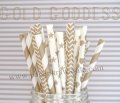 300pcs Gold Goddess Wedding Mixed Paper Straws