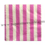 Paper Napkins Hot Pink Striped 300pcs