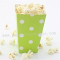 Lime Green Paper Popcorn Boxes Polka Dot 36pcs
