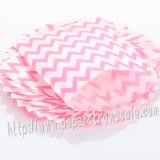 Hot Pink Thin Chevron Paper Favor Bags 400pcs