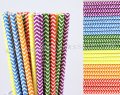 300pcs Rainbow Chevron Paper Straws Mixed