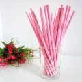 Pure Color Pink Paper Drinking Straws 500pcs