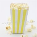 Yellow Striped Paper Popcorn Boxes 36pcs