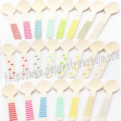 Wholesale Printed Wooden Spoons 2300pcs Mixed 23 Colors