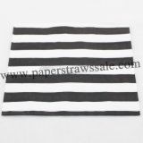 Black Paper Napkins Stripe Print 300pcs