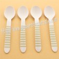 Gold Striped Print Wooden Spoons 100pcs
