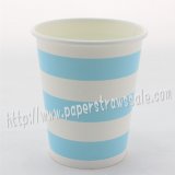 90Z Blue Striped Paper Drinking Cups 120pcs