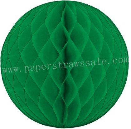 Green Tissue Paper Honeycomb Balls 20pcs