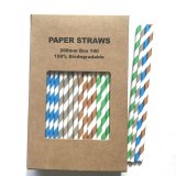 100 Pcs/Box Mixed Survival Mode Party Paper Straws