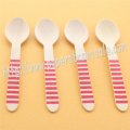 Red Striped Print Wooden Spoons 100pcs