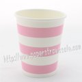 90Z Pink Striped Paper Drinking Cups 120pcs