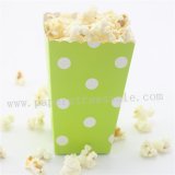 Lime Green Paper Popcorn Boxes Polka Dot 36pcs