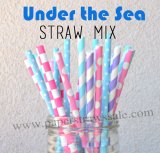 200pcs Under the Sea Theme Paper Straws Mixed
