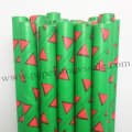 Red Triangle Christmas Green Paper Straws 500pcs