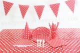 Red Christmas Party Tableware Set for 20 People