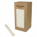 250 pcs/Box Gold Dot Paper Drinking Straws