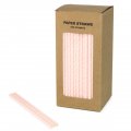 250 pcs/Box Light Pink with Dot Paper Straws