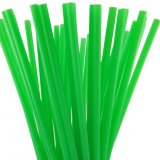 Plain Solid Lime Green Paper Straws 500 pcs