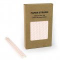 100 pcs/Box Flower Swirl Light Pink Damask Paper Straws