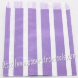 Lavender Vertical Striped Paper Favor Bags 400pcs
