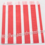 Red Vertical Striped Paper Favor Bags 400pcs