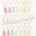 Wholesale Printed Wooden Fork 2200pcs Mixed 22 Colors