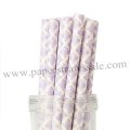 Lilac Damask Party Paper Straws 500pcs