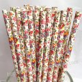 Flower and Leaves Paper Drinking Straws 500pcs