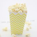 Yellow Chevron Paper Popcorn Boxes 36pcs