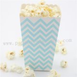 Light Blue Chevron Paper Popcorn Boxes 36pcs