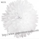 8" and 14" Paper Pom Pom Tissue White 20pcs