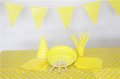 Yellow Dot Party Dinnerware Set for 20 People