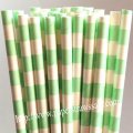 Mint Green Circle Stripe Paper Straws 500pcs