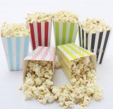 360pcs Mix 6 Colors Striped Paper Popcorn Boxes