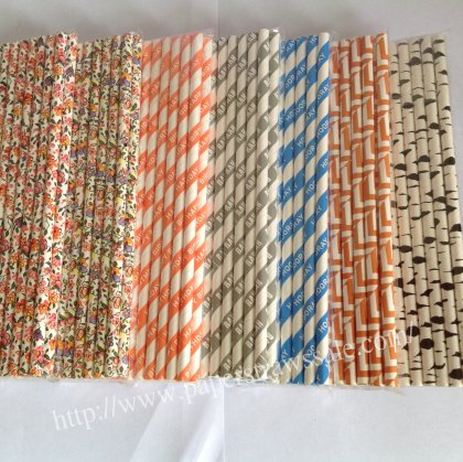 New Paper Drinking Straws 1400pcs Mixed 7 Colors