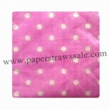 Paper Napkins Hot Pink Polka Dot 300pcs