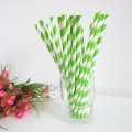 Light Green Striped Paper Straws Online 500pcs