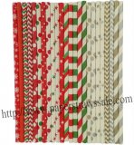 Whole Christmas Paper Drinking Straws 2400pcs Mixed 24 Design