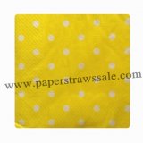 Yellow Polka Dot Paper Napkins 300pcs