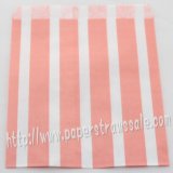 Pink Vertical Striped Paper Favor Bags 400pcs