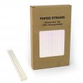 100 pcs/Box Foil White Iridescent Paper Drinking Straws