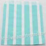 Light Blue Vertical Striped Paper Favor Bags 400pcs