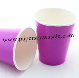 90Z Plain Purple Paper Drinking Cups 120pcs