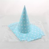 48pcs Blue Polka Dot Paper Party Hats